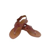 Womens Authentic Mexican Huaraches Real Leather Sandals T-Strap Cognac - £27.50 GBP