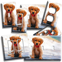 Cute Puppy Dog Beach Red Bandana Light Switch Outlet Wall Plate Cover Room Decor - £11.18 GBP+