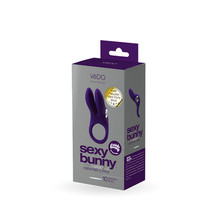 Vedo Sexy Bunny Rechargeable Vibrating C-Ring Deep Purple - £41.43 GBP