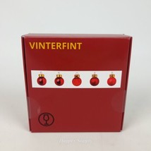 IKEA VINTERFINT Ornament 25 Pack 3/4&quot; Red 405.534.14 New Mini Ornaments  - £9.33 GBP