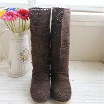 Crochet summer boots bootie with the new shoes lace openwork crochet boots Plus  - £41.29 GBP