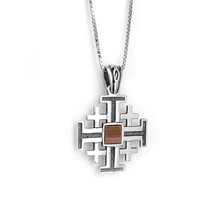 Pectoral Jerusalem Kreuz Nano Sim Neues Testament Sterling Silber Anhänger - $106.89
