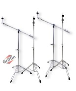 Cymbal Boom &amp; Straight Stand Combo Set (4x Stands) by GRIFFIN - Percussi... - $173.87 CAD