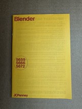 Vintage Instruction Manual JC Penney Blender Recipes Booklet 5659 5666 5672 - $11.30