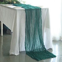 Teal 10 Ft Cheesecloth Extra Long Table Runner Cotton Wedding Events Linens Gift - £12.99 GBP