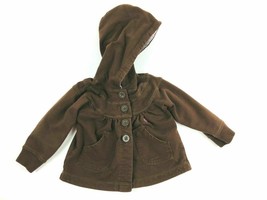 U S POLO ASSN Jacket Coat Windbreaker Girls Brown &amp; Pink Hoodie 24 months Toddle - £12.59 GBP