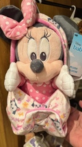 Disney Parks Baby Minnie Mouse in a Hoodie Pouch Blanket Plush Doll New - £39.26 GBP