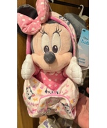 Disney Parks Baby Minnie Mouse in a Hoodie Pouch Blanket Plush Doll New - $930.10 MXN
