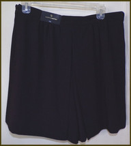 NWT Womans Worthington Split Gaucho Skort Skirt  Black  Size 10  $36 - $14.00