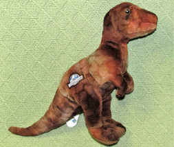 Jurassic World Raptor Plush 9&quot; Dinosaur Velociraptor Brown Stuffed Animal 2018 - £9.04 GBP