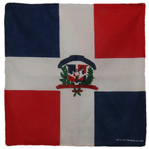 22&quot;X22&quot; Dominican Republic Country 100% Cotton Bandana - £11.00 GBP