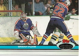 Hockey Card- Grant Fuhr 1991-92 Topps Stadium #258 Edmonton Oilers - £1.01 GBP