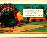 Turkey Wishing You A Happy Thanksgiving Unused UNP Whitney Made Postcard - $6.88