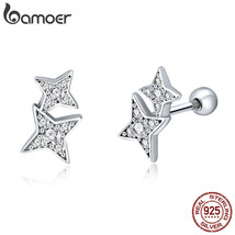 Ng silver sparkling star meteor luminous crystal stud earrings for women fashion silver thumb200