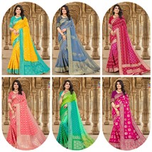 Double the Elegance! Buy 1 Get 1 Free on Vishal Georgette Saree with Foil &amp; Fanc - £95.24 GBP