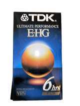 *New* Sealed 2-Pack Blank Vhs Tapes T-120 Tdk Ultimate Performance E-HG 6 Hours - £8.50 GBP
