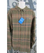 New Columbia Carnell Woods Flannel Shirt Men 5XL Brown / Green Plaid Str... - $38.50