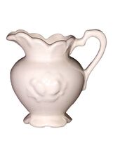 Vintage Small White Glazed Pitcher Creamer Pottery Farmhouse Country 3” ... - $135.93 MXN