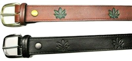  BELT * Leather * MARY JANE * WEED * 3 Colors * Border *  1-1/2&quot;  Wide  - $636.34 MXN