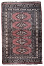 Handmade vintage Uzbek Bukhara rug 3.1&#39; x 5&#39; (97cm x 153cm) 1970s - 1C946 - $8,023.95 MXN