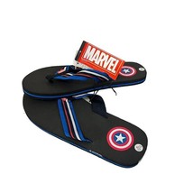 Marvel Comics Captain America Flip Flops Men&#39;s Size Large XL 12-13 Thongs New - £18.13 GBP