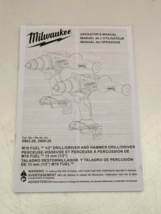 FOR PARTS - User Manual - Milwaukee M18 2903-20 1/2&quot; Drill Fuel 18 Volt 18V - €8,46 EUR