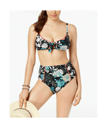 Bar III Floral-Print Tie Front Bralette Bikini Top - $238.82 MXN