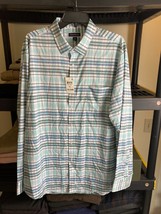 Club Room Men&#39;s Soft Brushed  Plaid Shirt Grey Combo-Size XLarge - $18.97