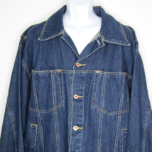 Vibes Denim Jacket 5 Pockets Shoulder Gussets Cotton Button Up Men&#39;s Size XL - £18.01 GBP