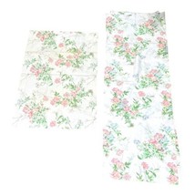 Vintage Twin Flat Sheet  Pillowcase Set Utica by J.P. Stevens Floral Flower READ - £21.93 GBP