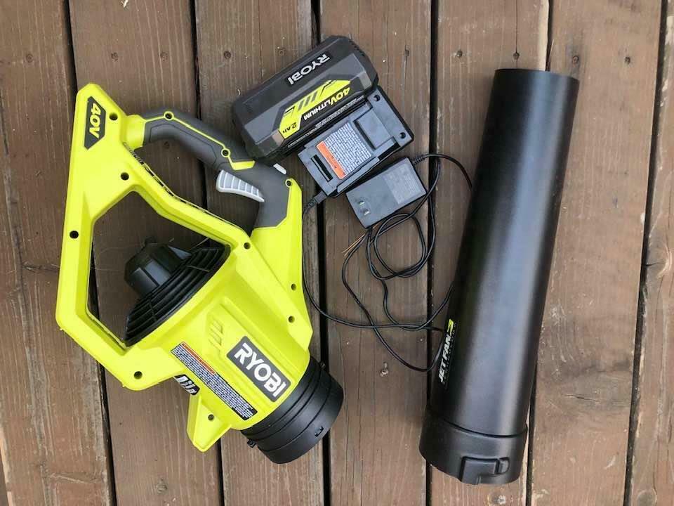 RYOBI RY40406 110 MPH 500 CFM 40V CORDLESS LEAF BLOWER WITH BATTERY
