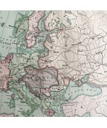 1879 Political Map Europe And Western Asia Victorian Geography 1st Editi... - £62.57 GBP