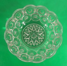 Antique Adams PALACE Moon and Star Clear Nappy 7&quot; Bowl EAPG Pattern Glass - £23.45 GBP