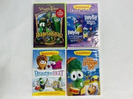 New! Sealed - 4 VeggieTales DVDs Heroes, Larry Boy Double Feature, Drummer Boy - £19.65 GBP