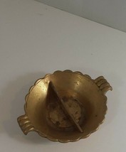 Vintage brass ashtray made in Taiwan heavy used - $9.90
