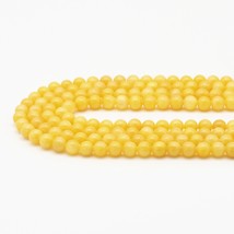 Natural Honey Jade Round Smooth Beads, Sku#U1727 - £4.64 GBP+