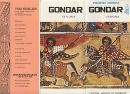 3 Ethiopian Airlines Brochures Axum Gondar &amp; Tena Yestilign Greetings  - $27.72