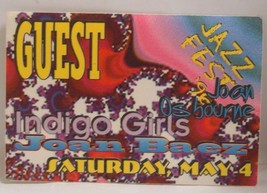 JOAN OSBOURNE / INDIGO GIRLS / JOAN BAEZ - ORIGINAL SHOW CLOTH BACKSTAGE... - $12.00