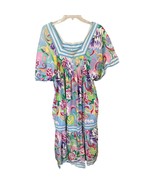 Gump&#39;s Made in USA Vintage Floral Dress Size Large Boho Pleated Bodice - $47.18 CAD