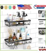 2-Pack Self-Adhesive Rustproof Shelf Organizers - Stylish Bathroom Storage - $26.56 CAD