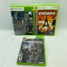Lot of 3 XBOX 360 Games - Survival, Two Worlds, ENDWAR. - £14.77 GBP