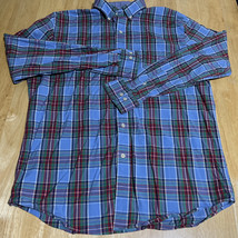 Crown &amp; Ivy Shirt Mens Médium Long Sleeve Button Up Classic Fit Multicolor - $12.85