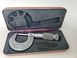 Brown &amp; Sharpe 0-1 Inch Slant Line Micrometer .0001 USA in Case - £29.21 GBP