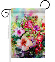 Bright Hibiscus - Impressions Decorative Garden Flag G154125-BO - £15.70 GBP
