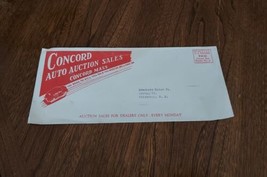 ORIG. 1940s Concord Auto Auction Massachusetts Advertising Envelope car dealers  - £18.62 GBP