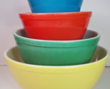 Pyrex Primary Colors Nesting Mixing Vintage Bowls Set of 4 Mid Century - £106.20 GBP