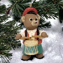Hallmark Keepsake Christmas Ornament Fanfare Bear Vintage 90s Tree Decor - £7.42 GBP