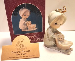 Precious Moments DASHING THROUGH THE SNOW Christmas Ornament #521574  3&quot;... - $9.99