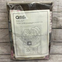 New VTG 1970s Artcraft Concepts Latch Hook Santa Rug Kit #4884 Unopened Kit NOS - $40.54