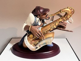 Lenox Frank Morrison Soul Train Black Sax Figurine Jazz Select Ebony Vision NEW - £92.21 GBP